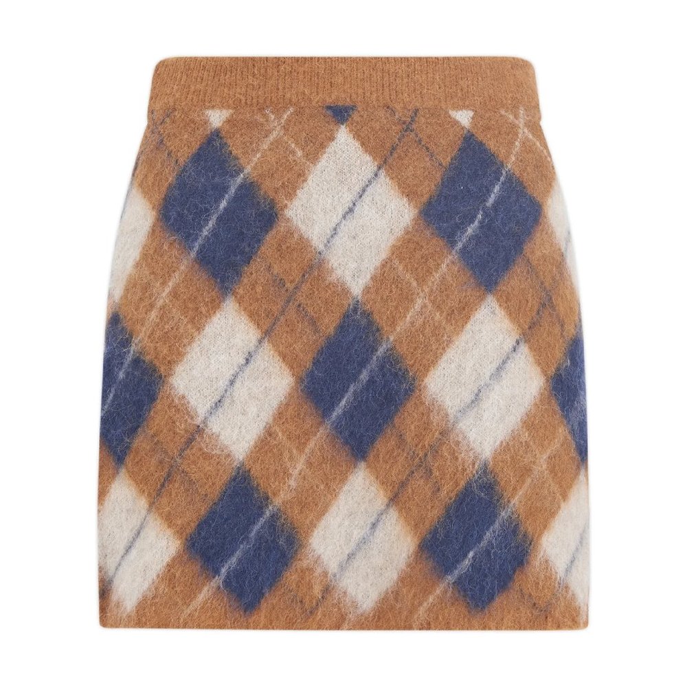 Alexa Chung - Veronica Argyle Wool Mini Skirt NWT XL